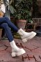 Kyla Women's Beige Genuine Leather Boots - 4