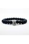 Onyx Natural Stone Unisex Bracelet with Angry Gorilla Figure in Helmet - 2