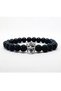 Onyx Natural Stone Unisex Bracelet with Mask Vendetta Figure