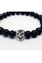 Onyx Natural Stone Unisex Bracelet with Mask Vendetta Figure - 3