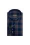 Men's Casual Cut Long Sleeve Single Pocket Plaid Checked Classic Cotton Shirt 323