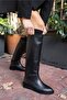 Lovell Women's Black Genuine Leather Boots - 8