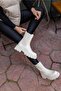 Daniel Women's Beige Genuine Leather Boots - 4