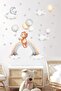 Cute Teddy Bear Balloons and Rainbow Kids Room Wall Sticker