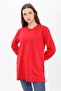 Women's Red Button Tunic