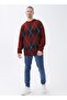 Crew Neck Red Men's Sweater Bellın - 2