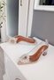 Completely Transparent Skin 5cm Heeled Stiletto Evening Dress Casual Women's Shoes with Stone Zr Accessories - 3