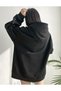 Hooded Sweatshirt Oversize Non Contradiction Printed 3 Thread Raised 100% Cotton - 2