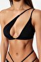 Black One-Shoulder Cut Out Detailed Bikini Top Tbess23Bu00032 - 4