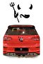 Devil Figured Car Coat of Arms Sticker Compatible with All Brands