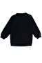 Reindeer Printed Raised Black Sweatshirt - 4