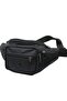 Fashion 1296 Fabric Multi-Compartment Waist Bag Black Color - 2