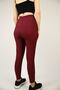 Women's Burgundy Push Up Leggings - 3