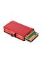 Twin Safiano Smart Mechanism Leather Wallet-Red