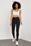 Women's Black Waist-Sculpting Shiny Disco Leggings - 3