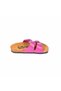 Genuine Leather Pink Women's Slippers - 4