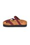 Genuine Leather Claret Red Women's Slippers - 2