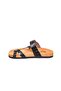 Genuine Leather Dark Brown Women's Slippers - 4