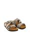 Genuine Leather Gray Women's Slippers - 4