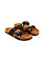 Genuine Leather Navy Blue Women's Slippers - 5
