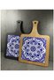 Tiled Presentation Board, Wooden Tray, Antique Color Stone Decorative Board - 2