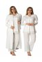 Effort Women's Ecru Maternity Pajama Set Dressing Gown Set of 3 4034
