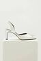Zoey White Low Heeled Stone Evening Dress Shoes - 5