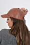 13581 Brown Leather Cap - 3