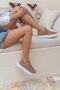 Angelo Women's Nude Real Suede Eva Sole Sneakers