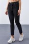 Lora High Waist Black Mom Jeans Lycra Colorfast Black Extra Comfortable Mom Jeans - 2
