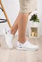 White Mirrored Stretch Orthopedic Sneakers