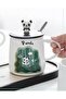 400ml Cute Panda Cup with Lid and Spoon - 2