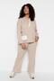 Light Beige Hooded Collar Relaxed Fit Knitted Camisole Plus Size Bottom-Top Set Tbbaw23Cp00016