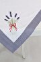 مفرش طاولة مطرز باللون الأزرق الداكن مقاس 90x90 سم - 2