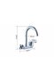 Emerald Kitchen Sink Faucet Through the Wall with 360 Degree Movable Head - 2