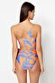 Çiçek Desenli Tek Omuz Cut Out Detaylı Regular Mayo TBESS22MA0197 - 5