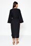 Black Belt Midi Woven Ribbon-Accessory 100% Cotton Kimono&Kaftan TBESS21KM0008 - 5