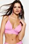 Purple Textured Triangle Push up Bikini Top Tbess21Bu0010 - 3