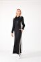 Daily Long Sport Striped Dress - Black