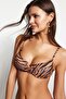 Zebra Desenli Balconette Kaplı Bikini Üstü TBESS21BU0018 - 2