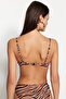 Zebra Desenli Balconette Kaplı Bikini Üstü TBESS21BU0018 - 5