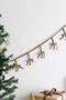 New Year Velvet Ribbon Gold Bell Chain Christmas Pine Tree Ornament