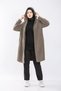 Large Size Hooded Zippered Fleece Cap - Mink - 4