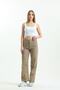 Mink High Waist Boyfriend Wide Leg Loose Wide Leg Trousers