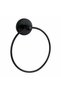 Black Bathroom Toothbrush Holder, Soap Dish, Hanger, Round Towel Holder, Paper Holder with Lid Set of 5 - 7