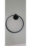 Black Bathroom Toothbrush Holder, Soap Dish, Hanger, Round Towel Holder, Paper Holder with Lid Set of 5 - 8