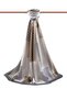 Women's Luxury Medina Silk Shawl Beige - Gray - 2