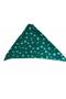 Green Color Flower Patterned Satin Scarf - 3