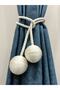 Two Roll Side Tie Backdrop Curtain Collection Apparatus Cream - 2