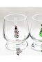 New Year Themed Glass Cup with Snowman Figure New Year Table - 2